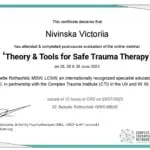 Certificate - Форма зворотнього зв’язку на вебінарі - Babette Rothschild - Вікторія Certificate - Форма зворотнього зв’язку на вебінарі - Babette Rothschild - Вікторія